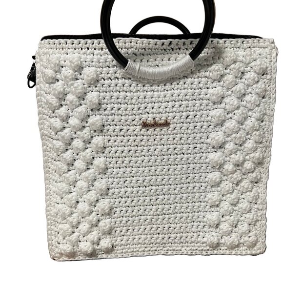 Handmade White Boho Satchel Bag for Women - Picture 7 of 8